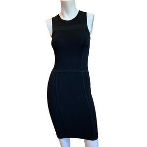 A.L.C. Black Stretch Knit Cutout Back Mini Dress sz XS NWOT